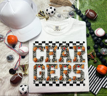 Load image into Gallery viewer, Basketball Faux Embroidery Checkered Mascots DROPDOWN TRANSFER CAP
