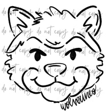 Load image into Gallery viewer, Doodle Single Color Mascots Dropdown TRANSFER
