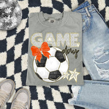 Load image into Gallery viewer, Dalmatian Game Day Soccer With Bow DROPDOWN TRANSFER CAP FEB
