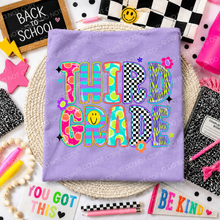Load image into Gallery viewer, School Alpha Retro Floral Checker Zebra School Titles DROPDOWN TRANSFER SCG JUNE 26
