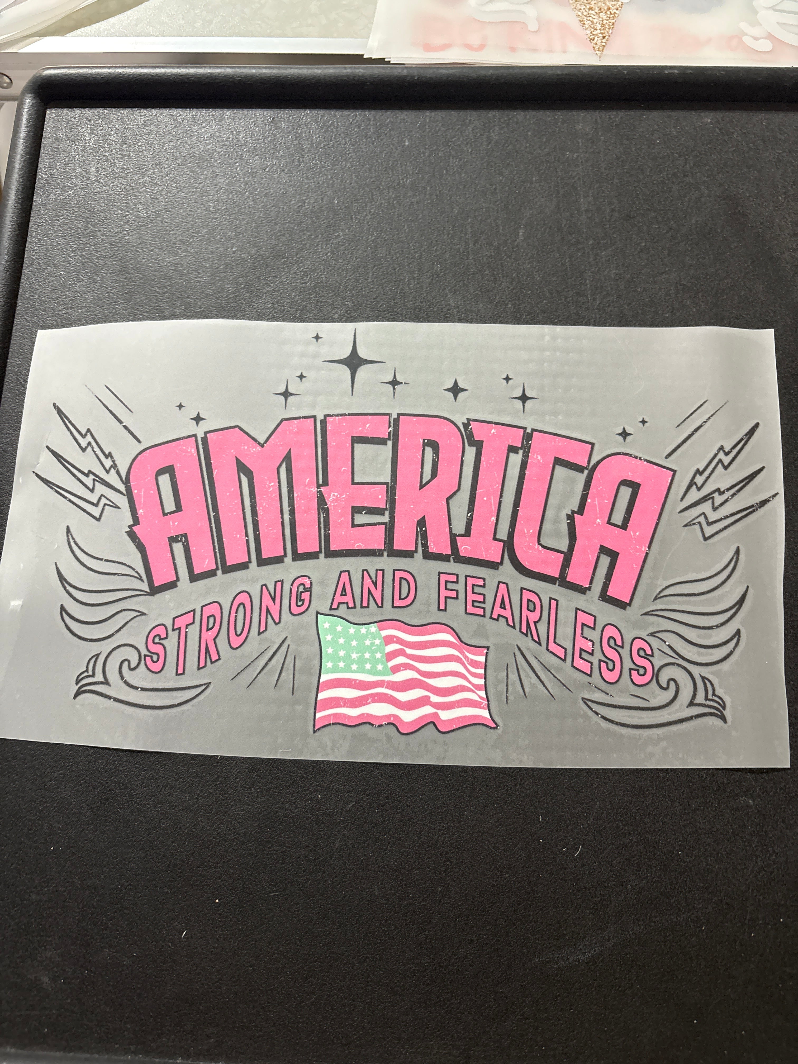 America Rts America Strong & Fearless RTS DTF TRANSFER – Sassy Sublimation & Screen ...