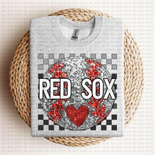 Load image into Gallery viewer, Baseball Mascots Faux Embroidery Checkered Sequin DROP DOWN TRANSFER ECHT 24
