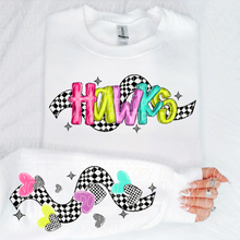 Load image into Gallery viewer, Bright Checkered Mascot With Sleeve Option DTF TRANSFER CSD
