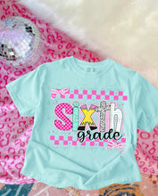 Load image into Gallery viewer, Checker Pink Dalmatian Purple Plaid School Grades DROPDOWN TRANSFER
