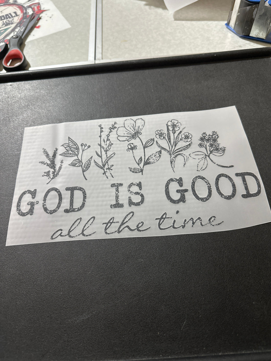God Is Good Floral RTS DTF TRANSFER