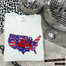 Load image into Gallery viewer, RWB Glitter States (all 50 states available) TRANSFER CAP APR
