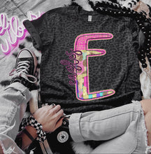Load image into Gallery viewer, Rainbow Leopard Single Letter Mascot Dropdown TRANSFER CAP APR
