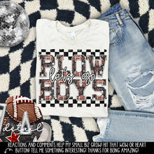 Load image into Gallery viewer, Let’s Go Football Faux Embroidery Checkered Mascots DROPDOWN TRANSFER CAP 24
