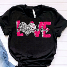 Load image into Gallery viewer, Love Like Jesus Dalmatian Heart Black Outline TRANSFER CSD
