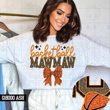 Load image into Gallery viewer, Basketball Names Bow Faux Embroidery TRANSFER HMWK JAN
