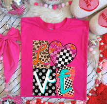 Load image into Gallery viewer, Love Leopard Checker Heart TRANSFER DWD
