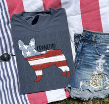 Load image into Gallery viewer, Patriotic Dog Designs Black Text SWD MAY DROPDOWN TRANSFER
