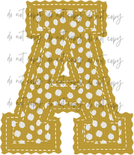 Load image into Gallery viewer, Letterman Stitch Alpha Customized DROPDOWN DTF TRANSFER BIA 26
