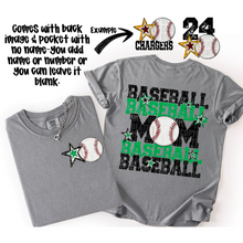 Load image into Gallery viewer, Baseball Mom Customizable DROPDOWN With Pocket TRANSFER SDD AUGUST
