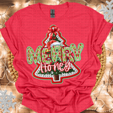 Load image into Gallery viewer, Merry Title Faux Embroidery Tree Paint Letters (DROPDOWN)TRANSFER
