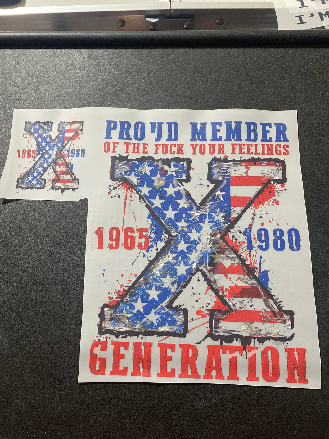 Proud Member Gen X 9” SET RTS DTF TRANSFERu