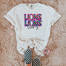 Load image into Gallery viewer, Colorful Checkered Stacked Mascot Dropdown TRANSFER CAP
