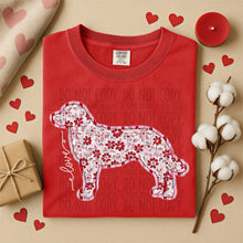 Load image into Gallery viewer, Valentine Red Floral Dog Breed Option DROPDOWN TRANSFER SWD DEC 25
