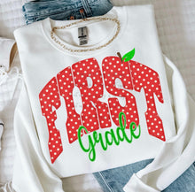 Load image into Gallery viewer, Red Polka Dot Apple Grades DROPDOWN TRANSFER ET JUNE 26
