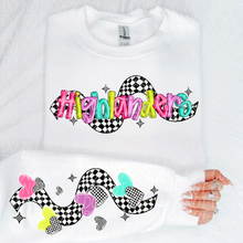 Load image into Gallery viewer, Bright Checkered Mascot With Sleeve Option DTF TRANSFER CSD

