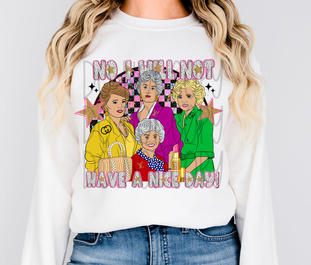 No I Will Not Have A Good Day TRANSFER FDC GOLDEN BABES COLLAB