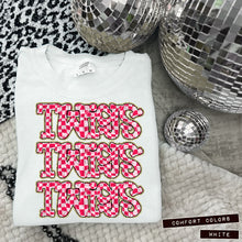 Load image into Gallery viewer, Pink Checker Gold Glitter Mascot Dropdown TRANSFER CAP APR

