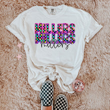 Load image into Gallery viewer, Colorful Checkered Stacked Mascot Dropdown TRANSFER CAP
