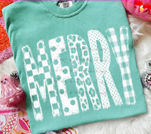 Load image into Gallery viewer, Merry Plaid Polka Leopard White DTF TRANSFER TUESDAY
