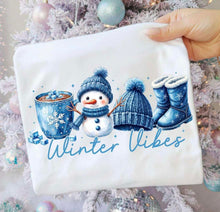 Load image into Gallery viewer, Winter Vibes Blue Beanie Boots TRANSFER ET DEC 25
