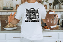 Load image into Gallery viewer, Black And White Skull Football Mascots DROPDOWN TRANSFER
