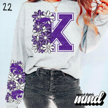 Load image into Gallery viewer, Floral Skulls And Letters Sports Team With Sleeve TRANSFER MMD
