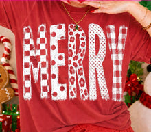 Load image into Gallery viewer, Merry Plaid Polka Leopard White DTF TRANSFER TUESDAY

