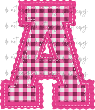 Load image into Gallery viewer, Letterman Stitch Alpha Customized DROPDOWN DTF TRANSFER BIA 26
