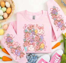 Load image into Gallery viewer, Cute Floral Bunnies Collage with SLEEVE OPTION TRANSFER AGCM FEB
