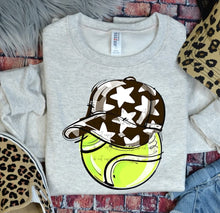 Load image into Gallery viewer, Play Ball Tennis Happy Face Hat DROPDOWN TRANSFER BIA
