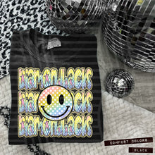 Load image into Gallery viewer, Rainbow Checker Happy Stacked Mascots Dropdown TRANSFER CAP JUNE 25
