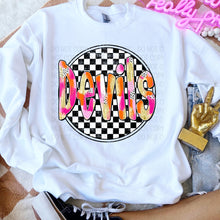 Load image into Gallery viewer, Preppy Checkered Mascot Dropdown TRANSFER SWD TEMP
