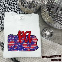 Load image into Gallery viewer, RWB Glitter States (all 50 states available) TRANSFER CAP APR
