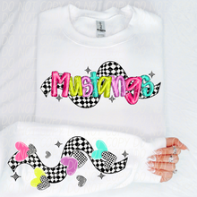 Load image into Gallery viewer, Bright Checkered Mascot With Sleeve Option DTF TRANSFER CSD
