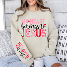 Load image into Gallery viewer, My Heart Belongs To Jesus Blk SLEEVE OPTION TRANSFER DWS
