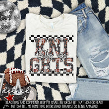 Load image into Gallery viewer, Let’s Go Football Faux Embroidery Checkered Mascots DROPDOWN TRANSFER CAP 24
