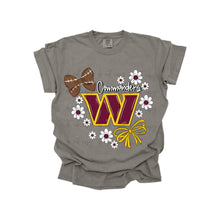 Load image into Gallery viewer, Bow + Flower Football Team DROPDOWN TRANSFER MWG JUNE 25
