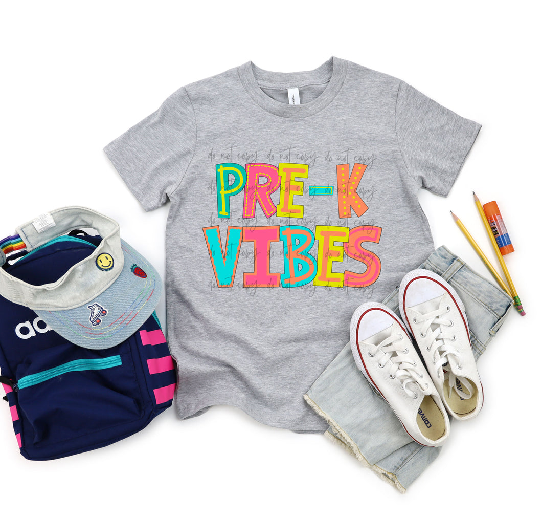 Pre-K Vibes Bright Stitch TRANSFER