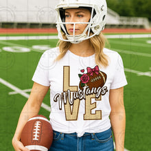 Load image into Gallery viewer, Love Football Flower Bow Mascot DROPDOWN TRANSFER HMWK JUNE 25
