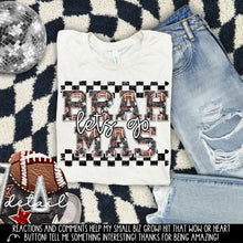 Load image into Gallery viewer, Let’s Go Football Faux Embroidery Checkered Mascots DROPDOWN TRANSFER CAP 24
