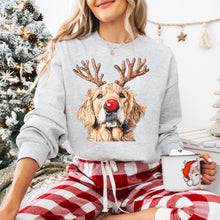 Load image into Gallery viewer, Christmas Red Nose Antler Dogs Dropdown TRANSFER
