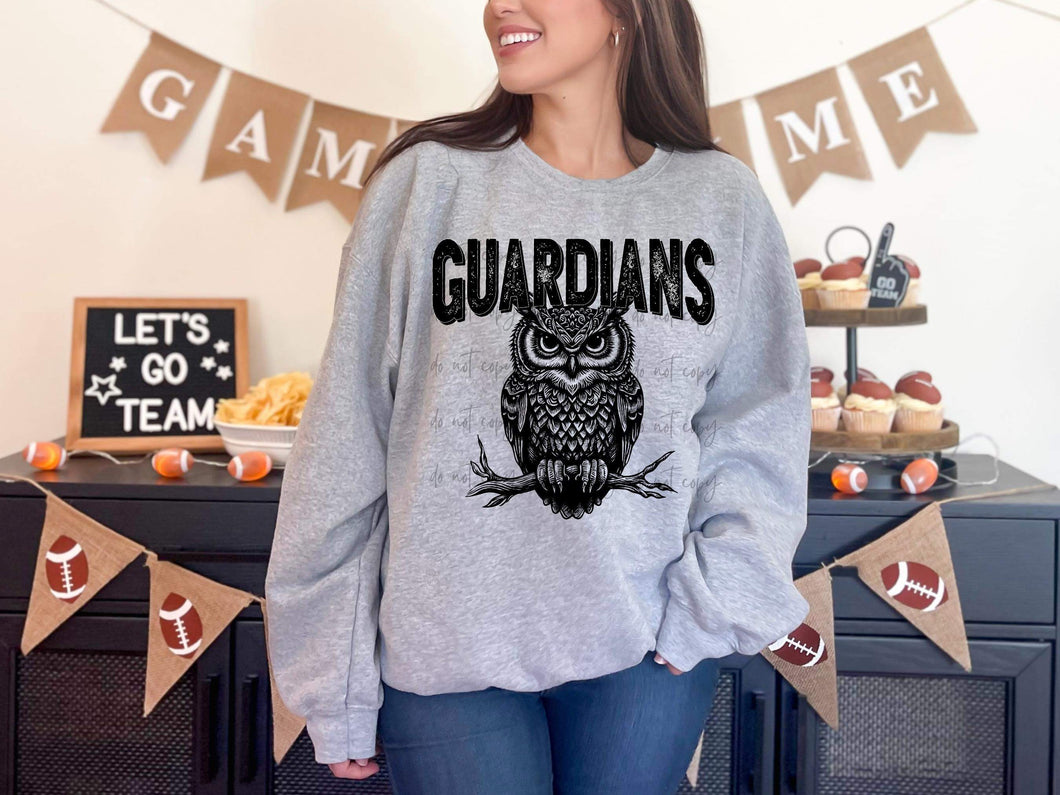 Guardians BW Mascot TRANSFER