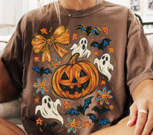 Load image into Gallery viewer, Floral Bow Lace Pumpkin Collage TRANSFER
