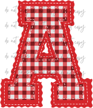 Load image into Gallery viewer, Letterman Stitch Alpha Customized DROPDOWN DTF TRANSFER BIA 26

