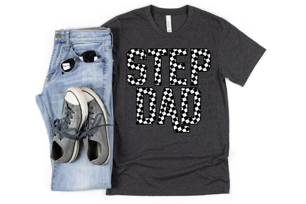 Step Dad Checkered TRANSFER